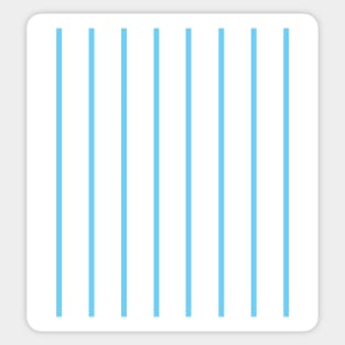 Narrow turquoise and white stripes Sticker